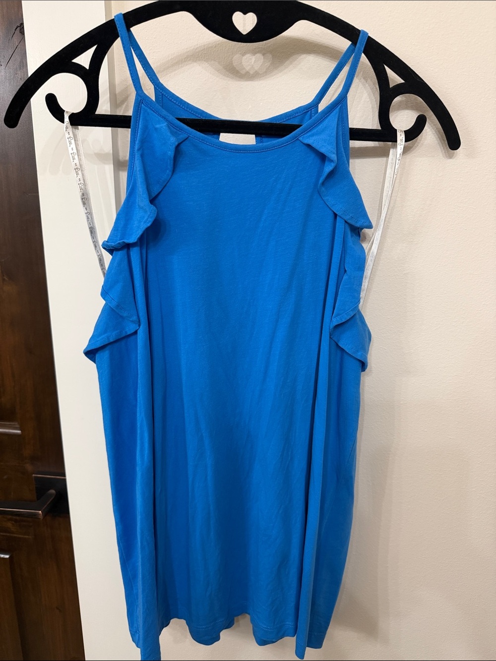 Lilly Pulitzer Cailee Ruffle Cami Tank Top in Blue Thistle